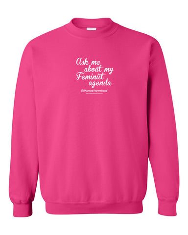 Feminist Agenda Hot Pink Fleece Pullover