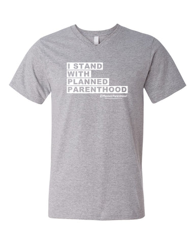 I Stand with PP Grey Unisex V-neck T